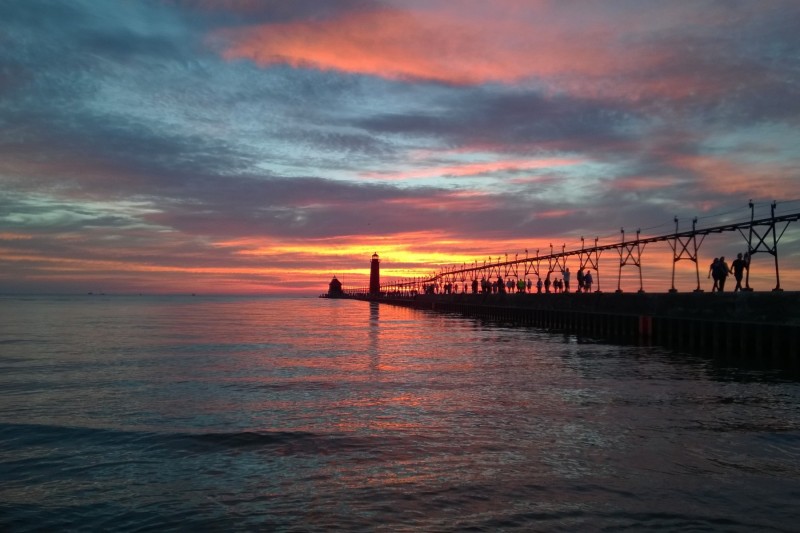Grand Haven Sunset Pier4