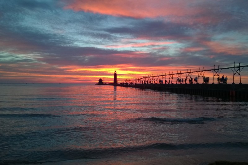 Grand Haven Sunset Pier3