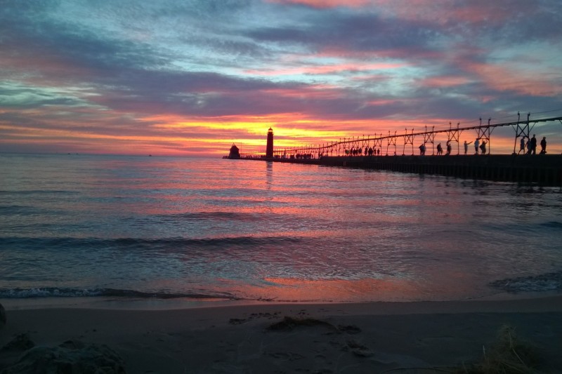 Grand Haven Sunset Pier2