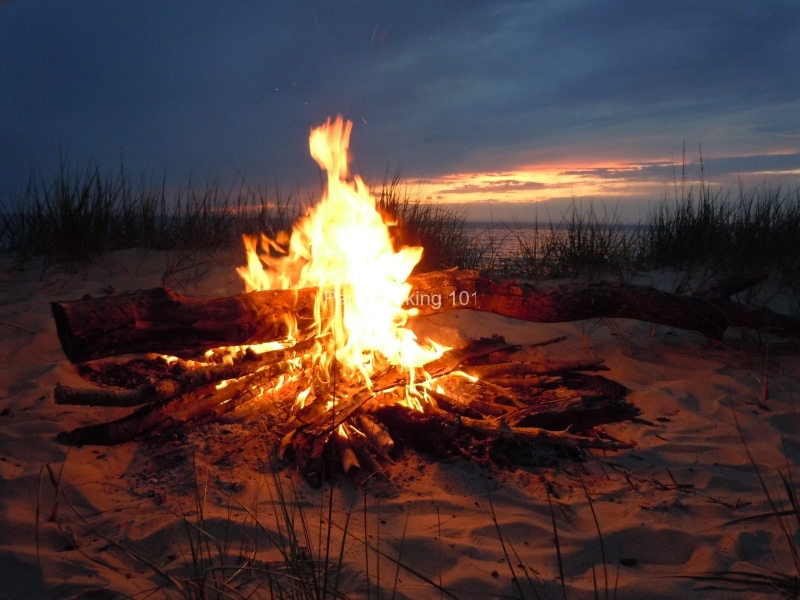 Post sunset bonfire