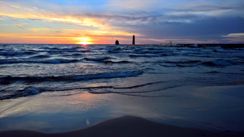 Blue Sunset in Grand Haven