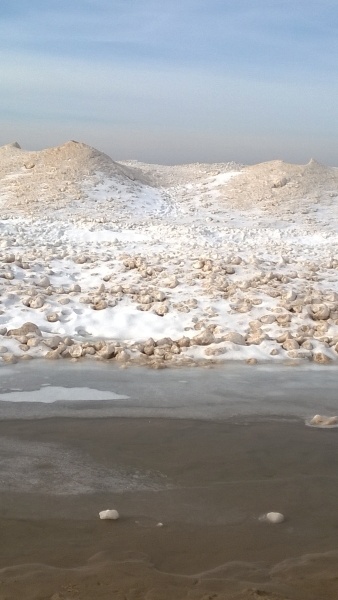Perspective of Mounds of Ice
