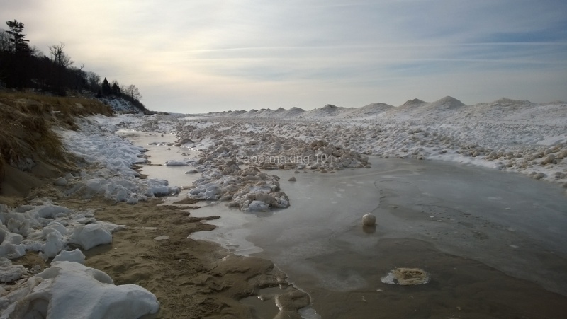Layers of shoreline Ice